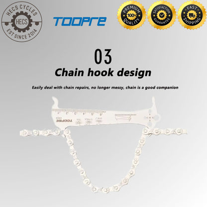 Bicycle Chain Wear Indicator Tool Stainless Steel Chain Stretch Checker Gauge for MTB and Road Bikes