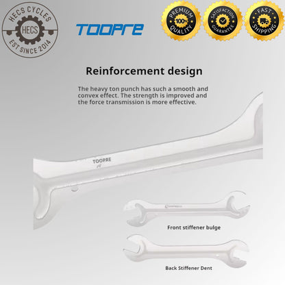 Bicycle Hub Cone Wrench Set 13/14/15/16/17/18/19/20mm – Open-End Spanner for Wheel & Pedal Repair