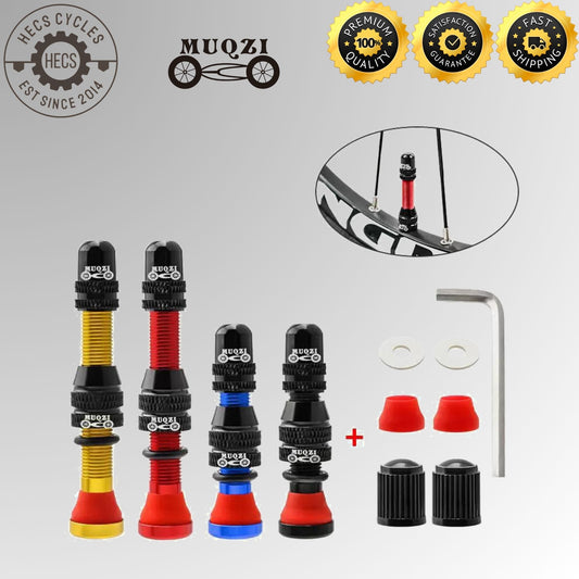 Bicycle Tubeless Schrader Valve Set 40mm 60mm Aluminum Alloy Tubeless Valve