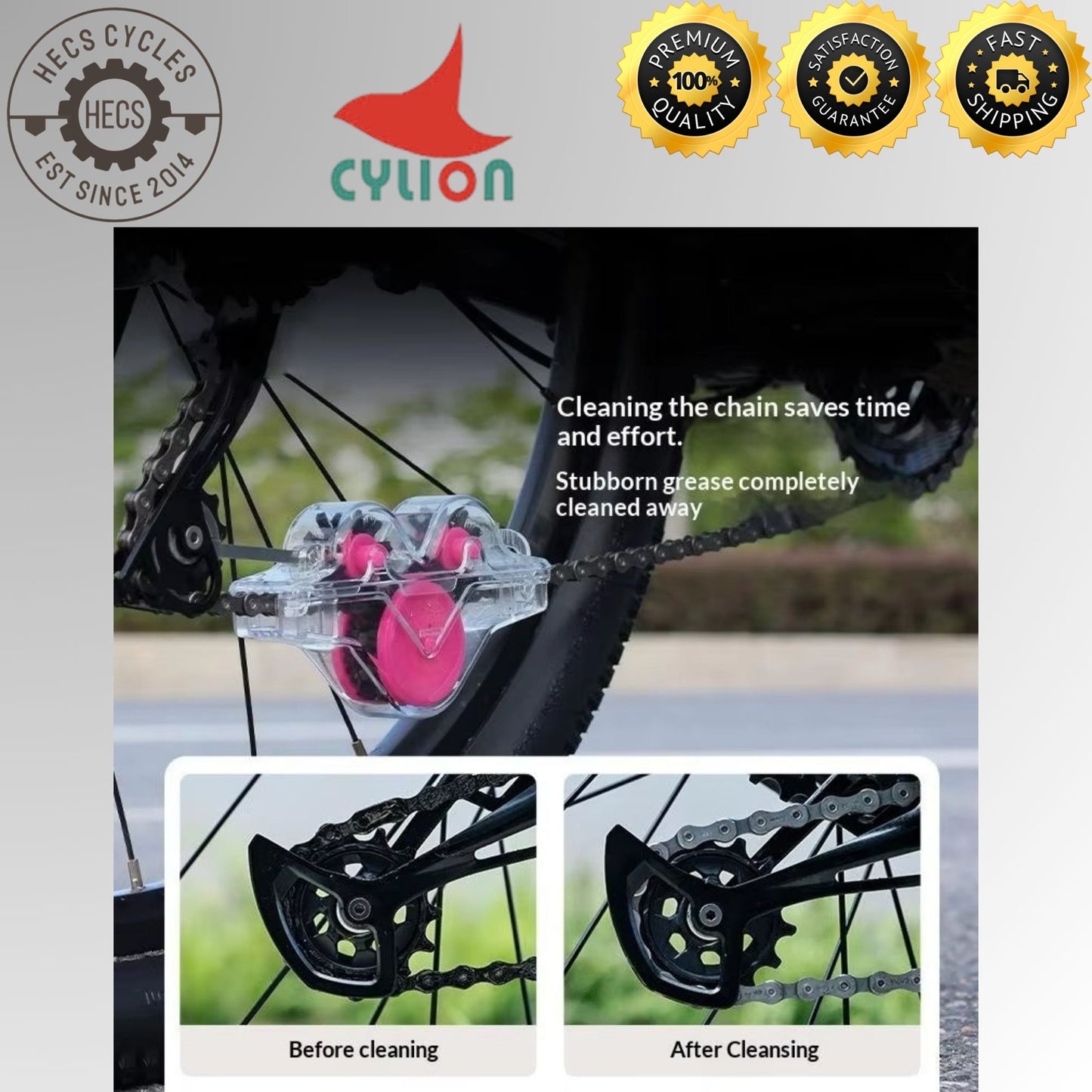 Bike Chain Cleaner Tool Bicycle Chain Cleaning Brush for MTB Road Bike Foldables Bicycle Drivetrain