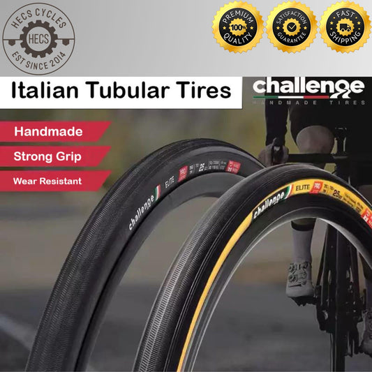 CHALLENGE Elite 700x25C Road Bike Tire Yellow Sidewall Puncture Resistant Tubular Tire
