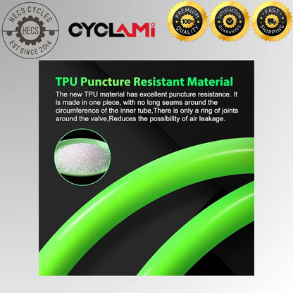 CYCLami Ultralight TPU Bike Inner Tube, 700 x 18/25/28/32, 26", 27.5", 29" Road and MTB Bicycle Tire