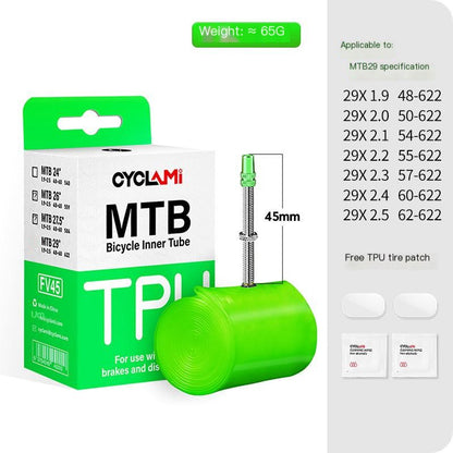 CYCLami Ultralight TPU Bike Inner Tube, 700 x 18/25/28/32, 26", 27.5", 29" Road and MTB Bicycle Tire