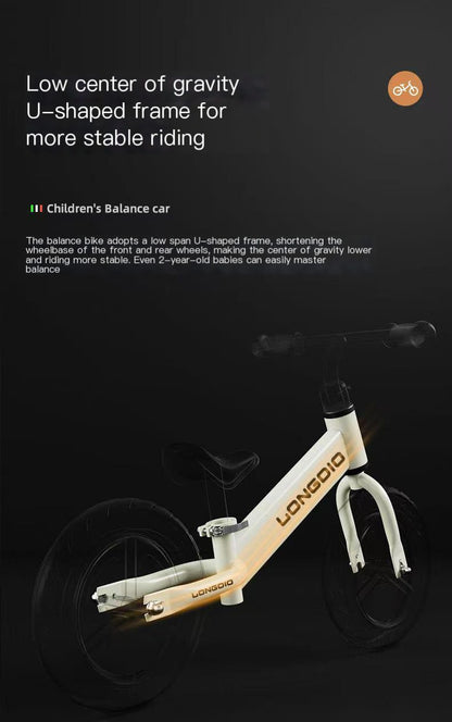 Kids Balance Bike Balancing Scooter Push Bike No Pedal Self-walking Baby Free Accessories Included Children's Balance Bike for Age 1-4