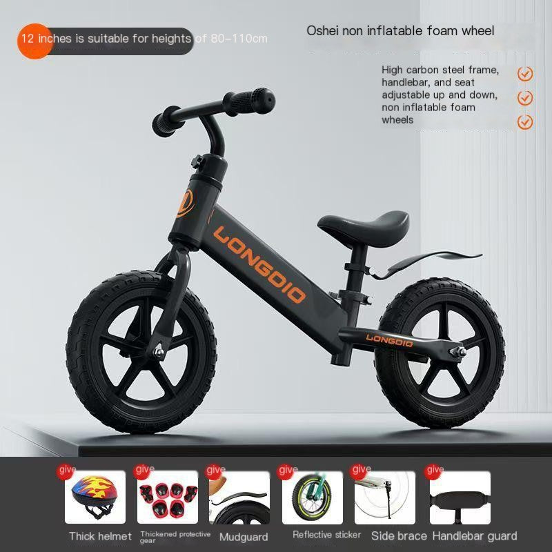 Kids Balance Bike Balancing Scooter Push Bike No Pedal Self-walking Baby Free Accessories Included Children's Balance Bike for Age 1-4