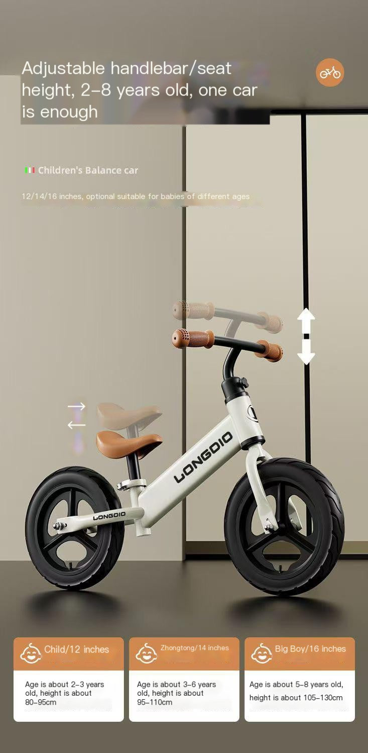Kids Balance Bike Balancing Scooter Push Bike No Pedal Self-walking Baby Free Accessories Included Children's Balance Bike for Age 1-4