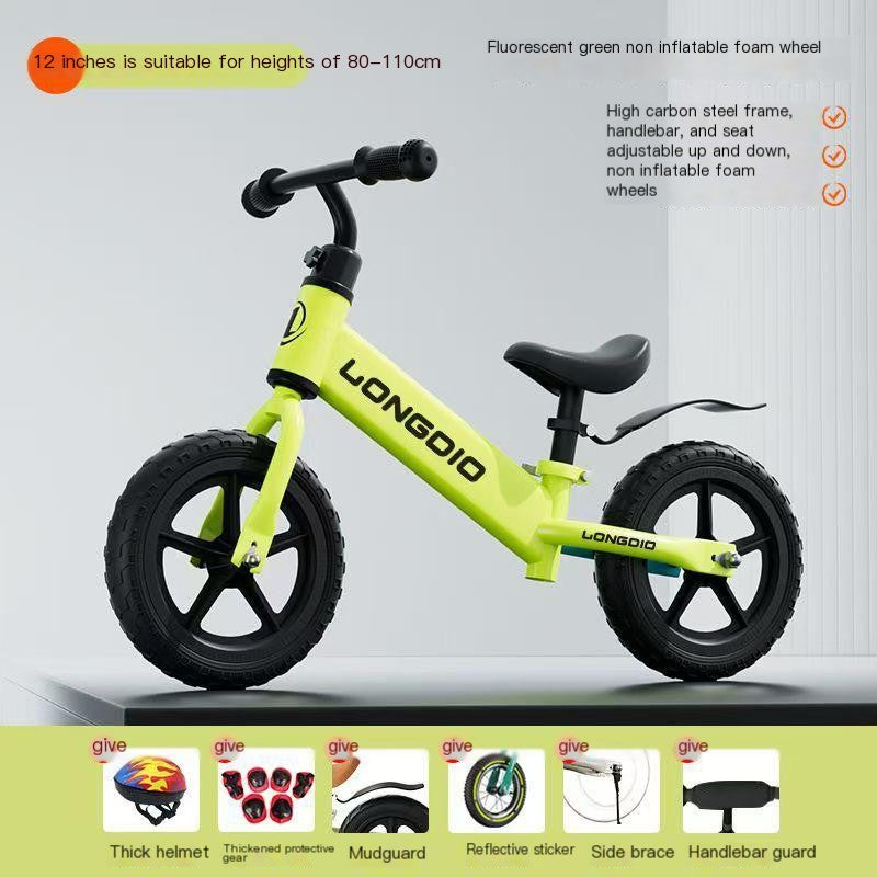 Kids Balance Bike Balancing Scooter Push Bike No Pedal Self-walking Baby Free Accessories Included Children's Balance Bike for Age 1-4