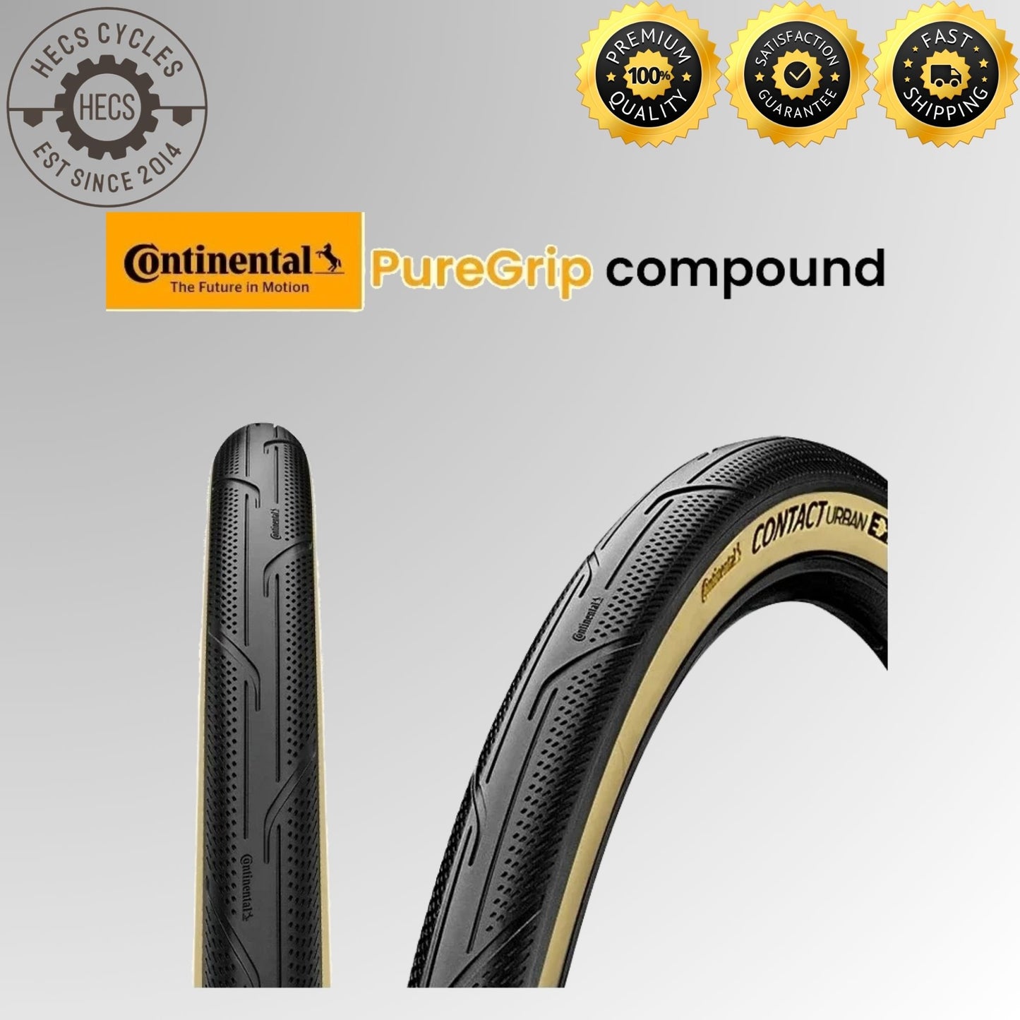 Continental Contact Urban 16x1.35 (35-349) Folding Tyre 180 TPI SafetyPro Puncture Protection for Brompton & BMX Bikes