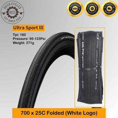 Continental Ultra Sport 3 iii 700x25c/28c Road Bike Fixed Gear Bicycle Tires