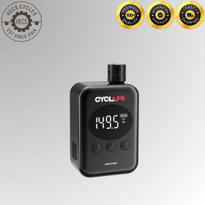 Cyclami Mini Electric Air Pump Portable HW139 Smart Screen Display High Pressure Inflation Pump Universal For Road Bicycles