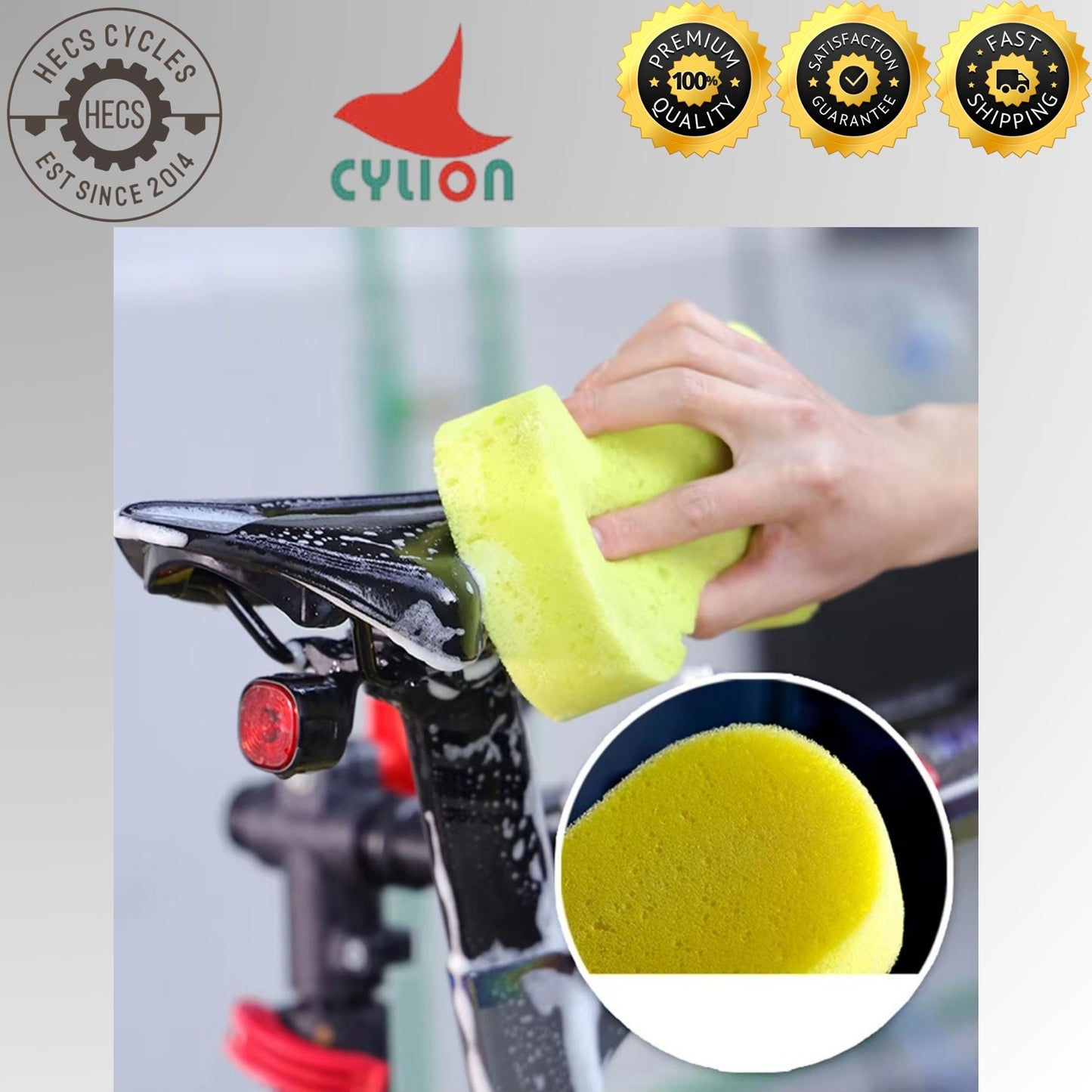 Cylion 8PCS Bicycle Cleaning Brush Tool Kit Bike Chain Cassette Drivetrain Cleaner Set