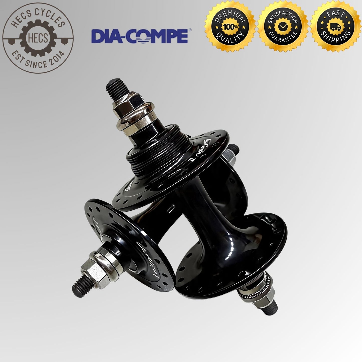 DIA-COMPE Gran Compe II Track Hub Set High Flange Fixed Gear 32 Holes 100/120mm