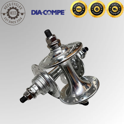 DIA-COMPE Gran Compe II Track Hub Set High Flange Fixed Gear 32 Holes 100/120mm