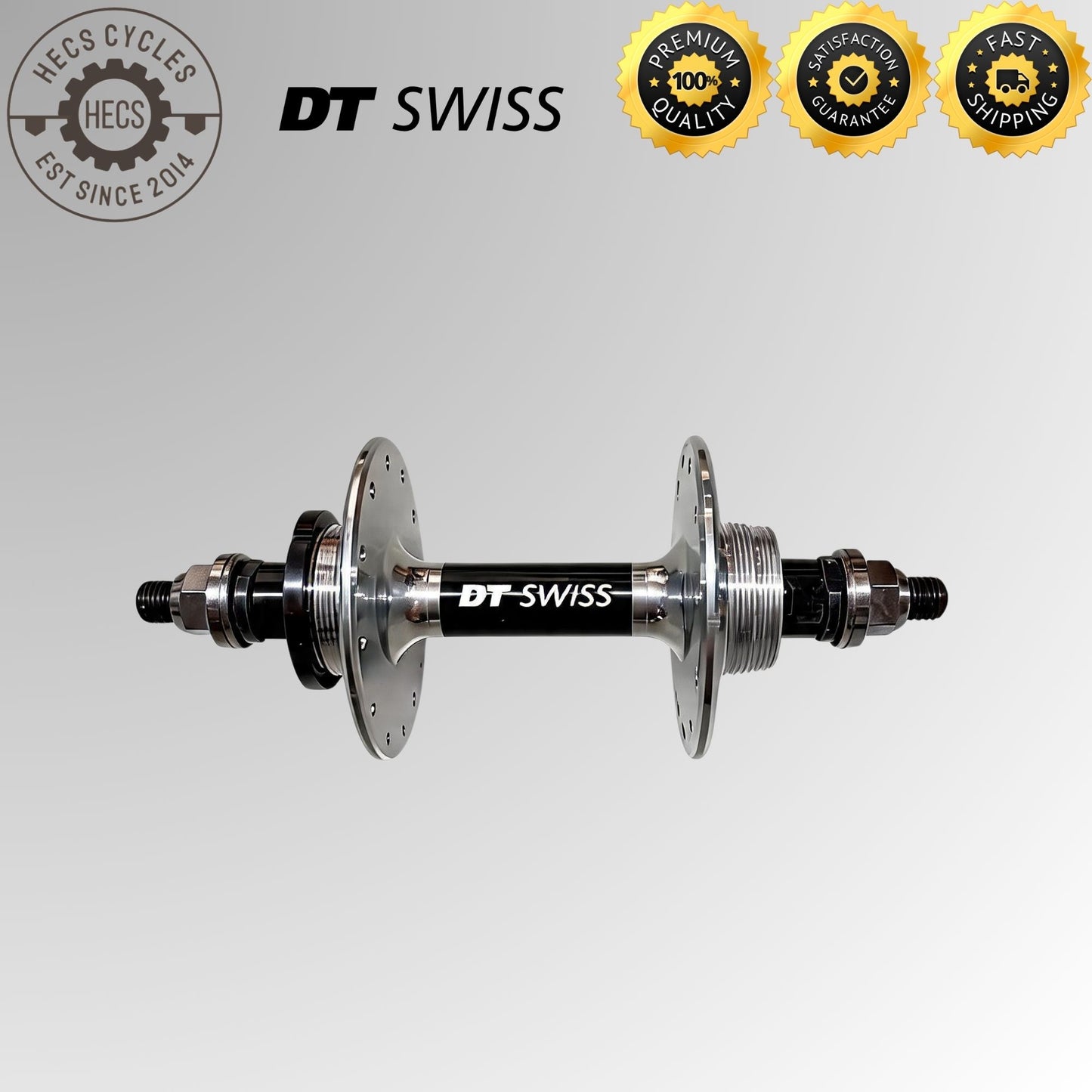DT Swiss 370 Track Fixed Gear Hub Set Chrome Double Fixed 20H/24H 100mm/120mm