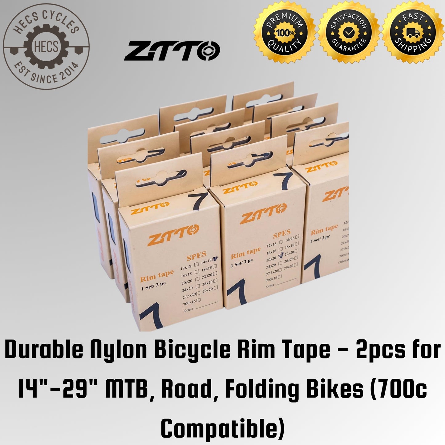 Durable Nylon Bicycle Rim Tape - 2pcs for 14"-29" MTB, Road, Folding Bikes (700c Compatible)