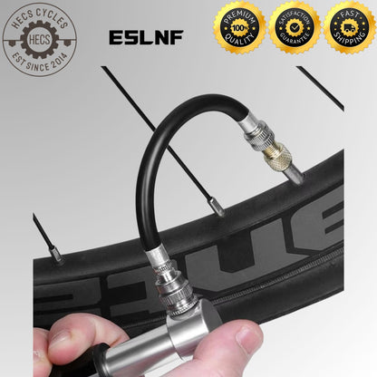 ESLNF Bicycle Mini Pump Aluminium Alloy Portable Hand Air Pump for Presta & Schrader Valves