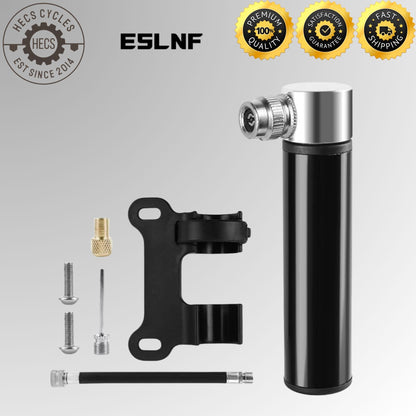 ESLNF Bicycle Mini Pump Aluminium Alloy Portable Hand Air Pump for Presta & Schrader Valves