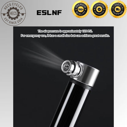 ESLNF Bicycle Mini Pump Aluminium Alloy Portable Hand Air Pump for Presta & Schrader Valves