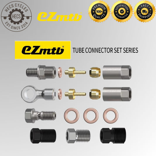 EZmtb Hydraulic Brake Hose Fittings Set Banjo Joint Connectors for Shimano Sram Magura Hope Formula