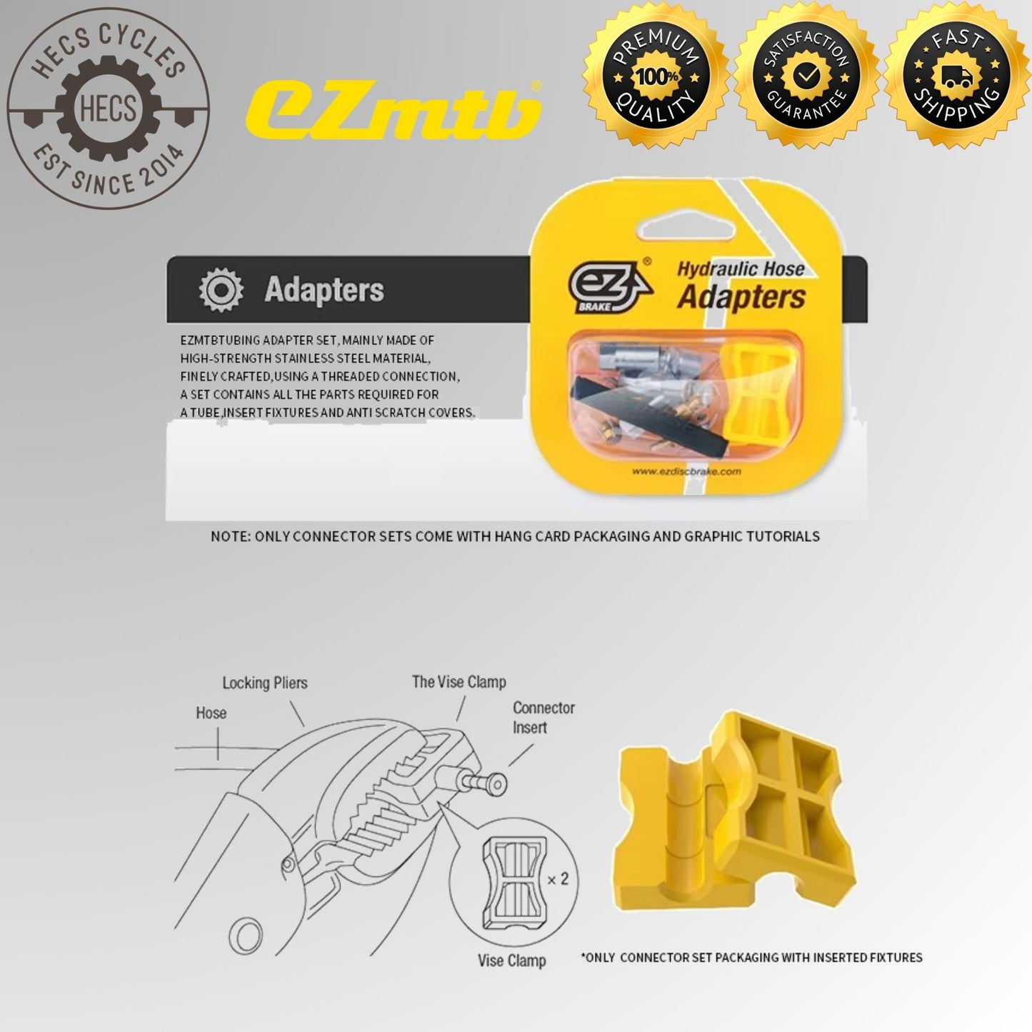 EZmtb Hydraulic Brake Hose Fittings Set Banjo Joint Connectors for Shimano Sram Magura Hope Formula