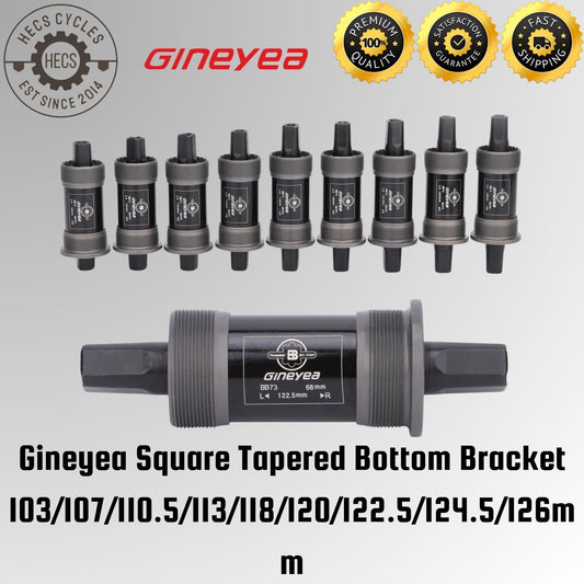 Gineyea Square Tapered Bottom Bracket 103/107/110.5/113/118/120/122.5/124.5/126mm