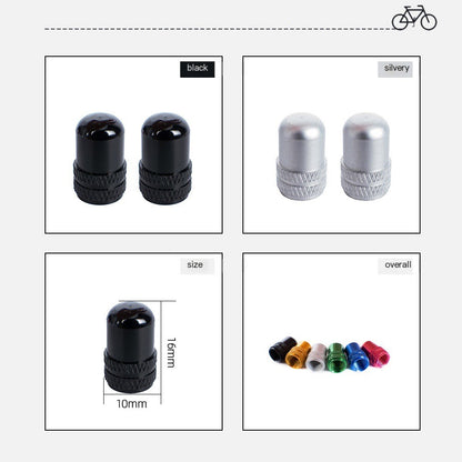 ZTTO 2 Piece MTB Road Bike Presta and Schrade Valve Caps For F/V A/V Bicycle Tire Inner Tube Tyre Dustproof Cover Bicycle Parts