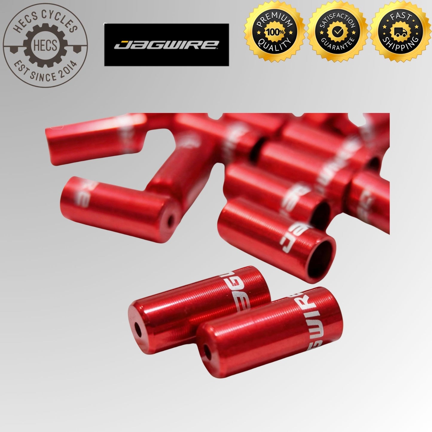 Jagwire Bicycle Aluminium Housing End Caps For Shifter Brake Housing
