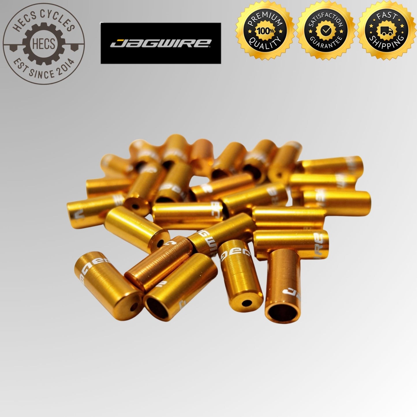 Jagwire Bicycle Aluminium Housing End Caps For Shifter Brake Housing