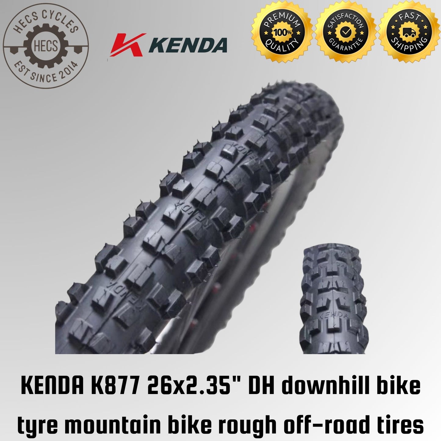 KENDA K877 26x2.35" DH downhill bike tyre mountain bike rough off-road tires