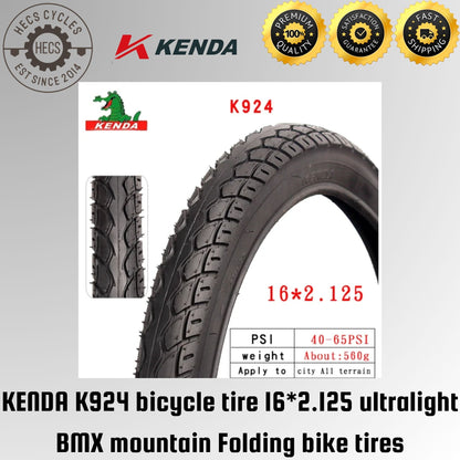 KENDA K924 bicycle tire 16*2.125 ultralight BMX mountain Folding bike ebike tires