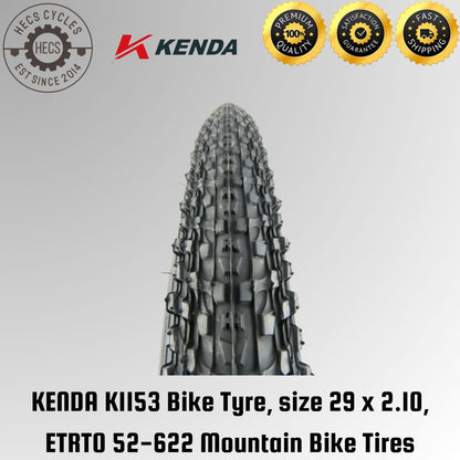 KENDA K1153 Bike Tyre, size 29 x 2.10, ETRTO 52-622 Mountain Bike Tires