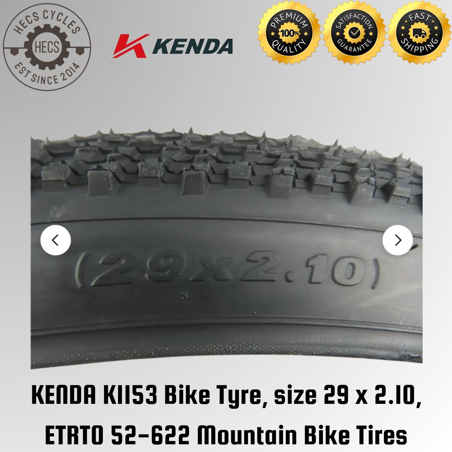 KENDA K1153 Bike Tyre, size 29 x 2.10, ETRTO 52-622 Mountain Bike Tires