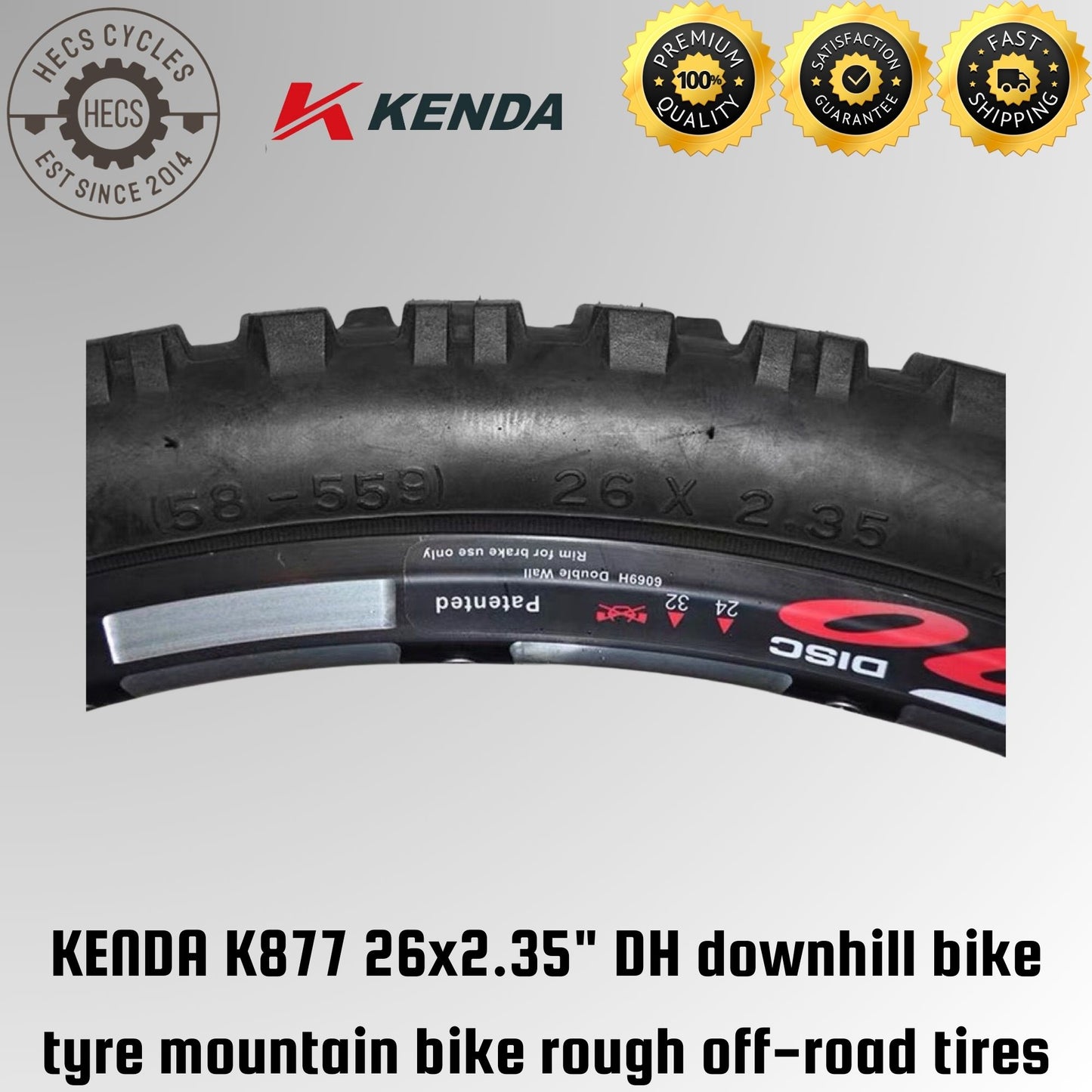 KENDA K877 26x2.35" DH downhill bike tyre mountain bike rough off-road tires