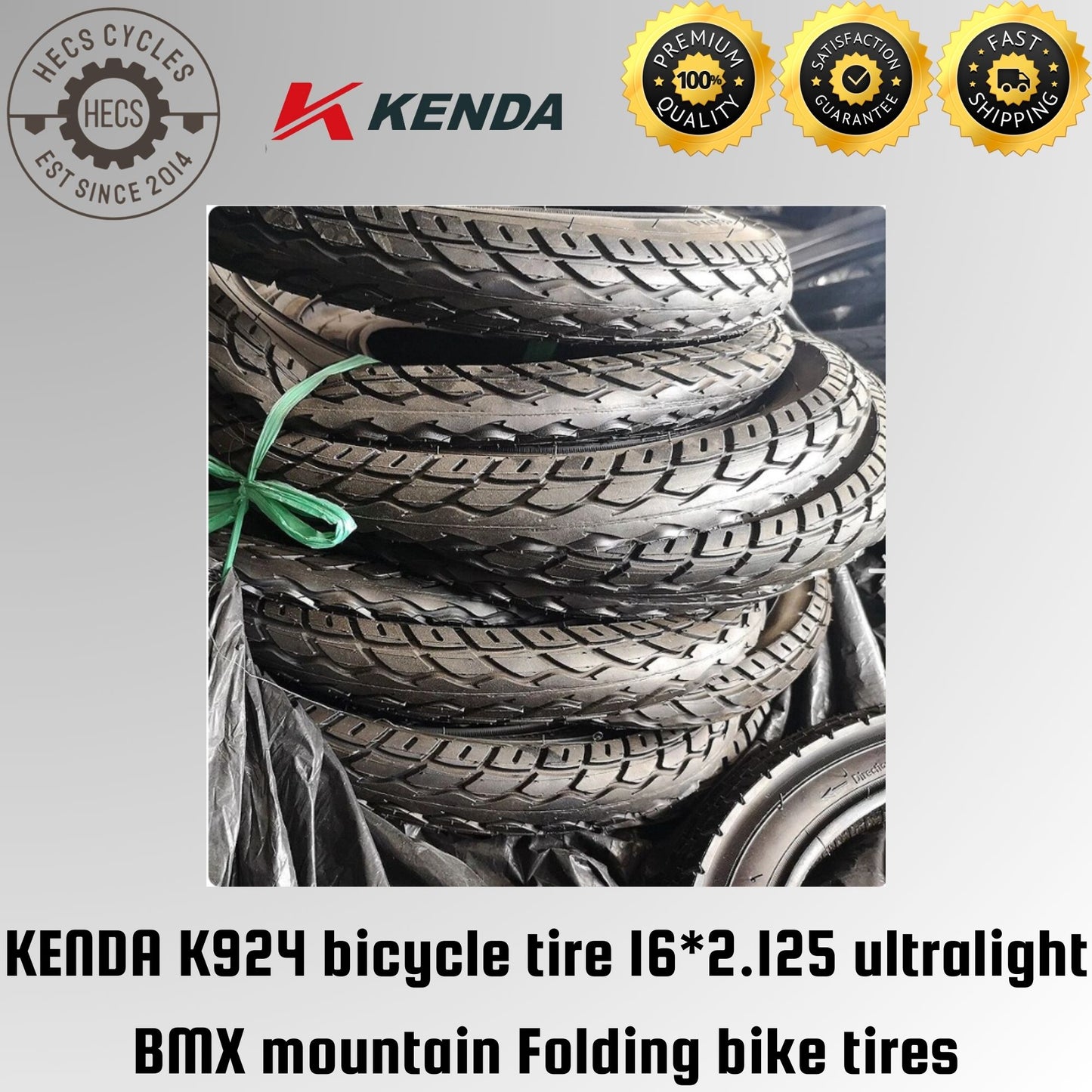 KENDA K924 bicycle tire 16*2.125 ultralight BMX mountain Folding bike ebike tires