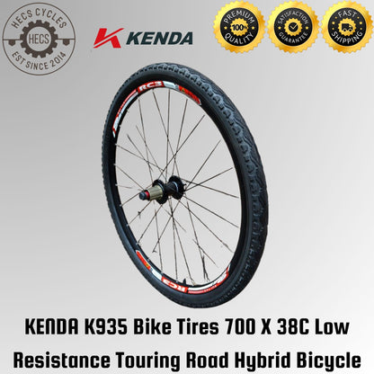 KENDA K935 Bike Tires 700 X 38C Low Resistance Touring Road Hybrid Bicycle Tires