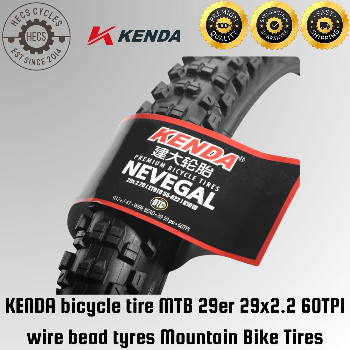 KENDA Nevegal 29er 29x2.2 60TPI wire bead tyres Mountain Bike MTB Tires