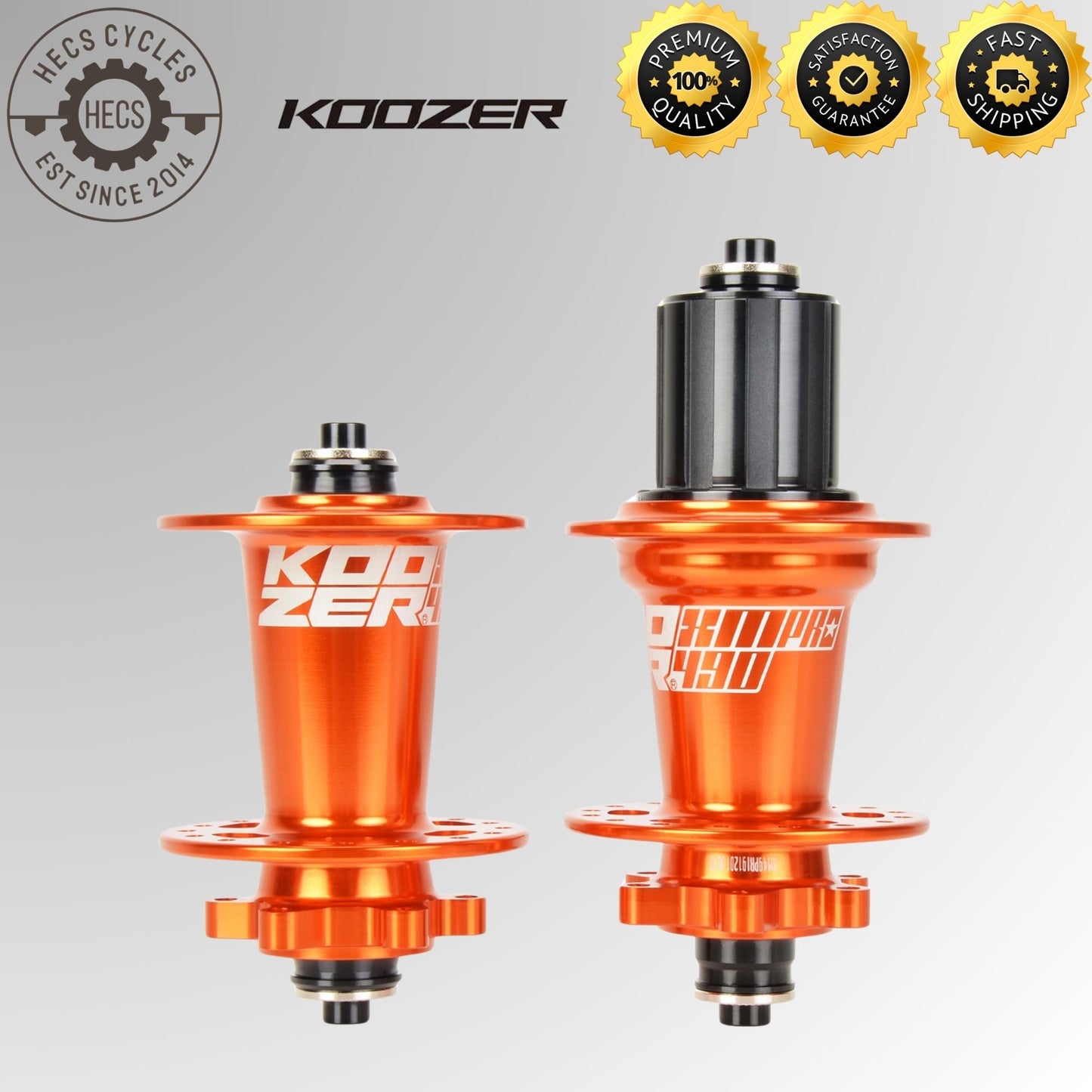 Koozer XM490Pro Hub Set – 32H 4-Bearing MTB Disc Hubs Quick Release Axle 100mm 135mm