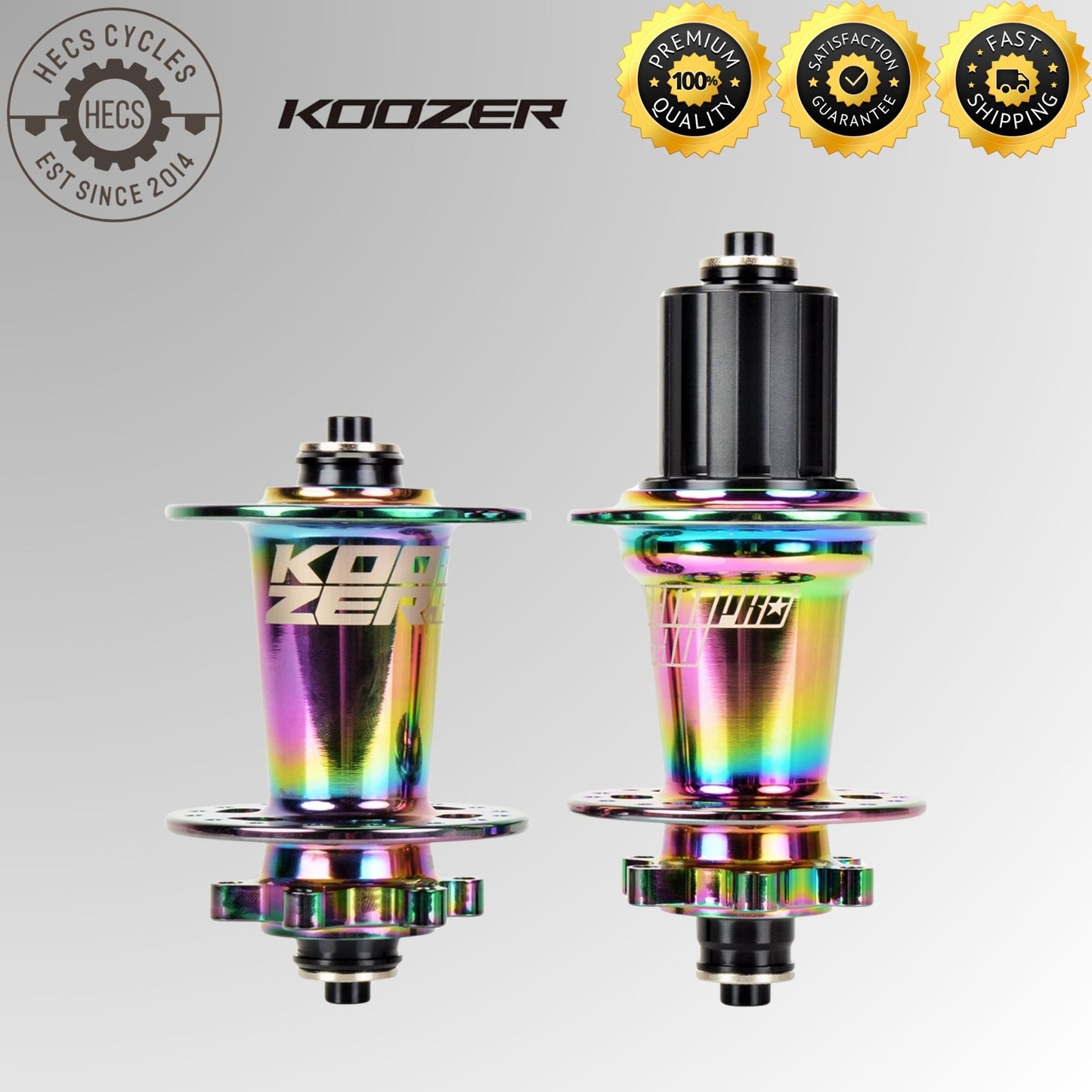 Koozer XM490Pro Hub Set – 32H 4-Bearing MTB Disc Hubs Quick Release Axle 100mm 135mm