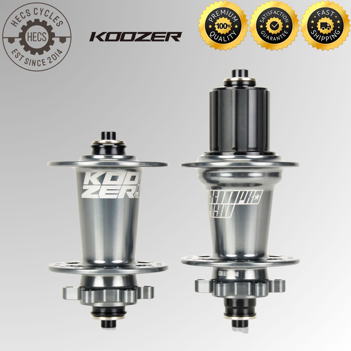 Koozer XM490Pro Hub Set – 32H 4-Bearing MTB Disc Hubs Quick Release Axle 100mm 135mm