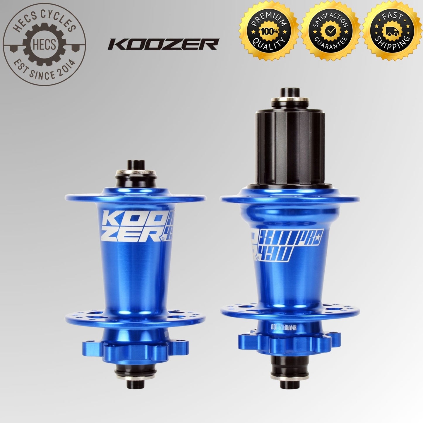 Koozer XM490Pro Hub Set – 32H 4-Bearing MTB Disc Hubs Quick Release Axle 100mm 135mm