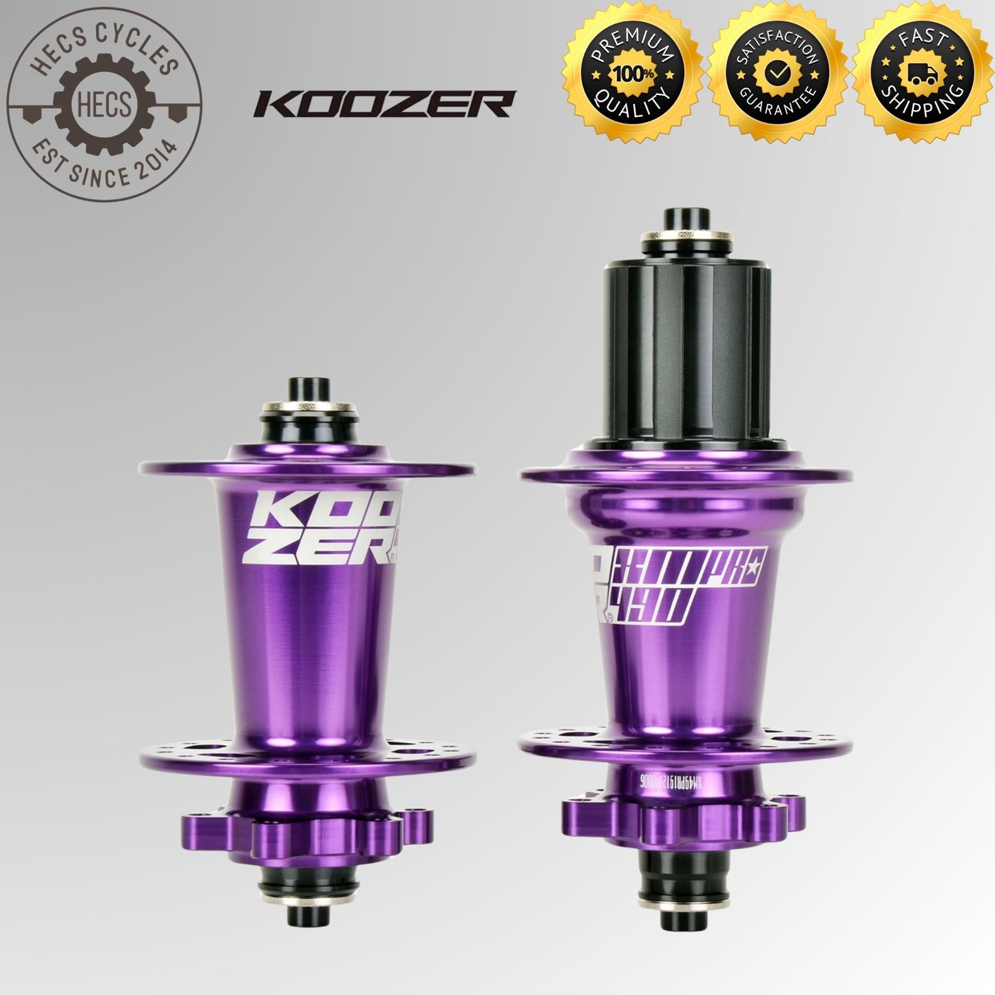 Koozer XM490Pro Hub Set – 32H 4-Bearing MTB Disc Hubs Quick Release Axle 100mm 135mm