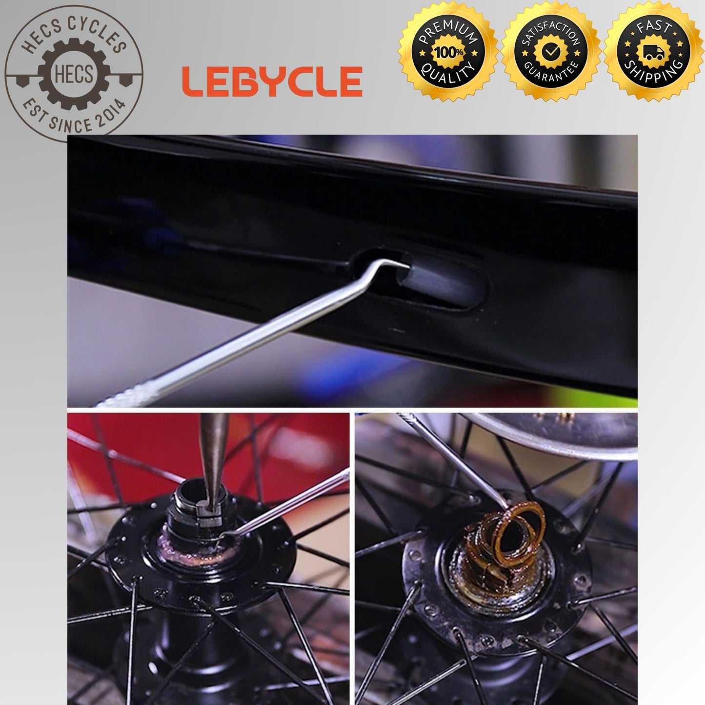 Lebycle O-Ring & Oil Seal Remover – 45/90 Degree Hook Tool for Bicycle Hub Bearings & Suspension Forks