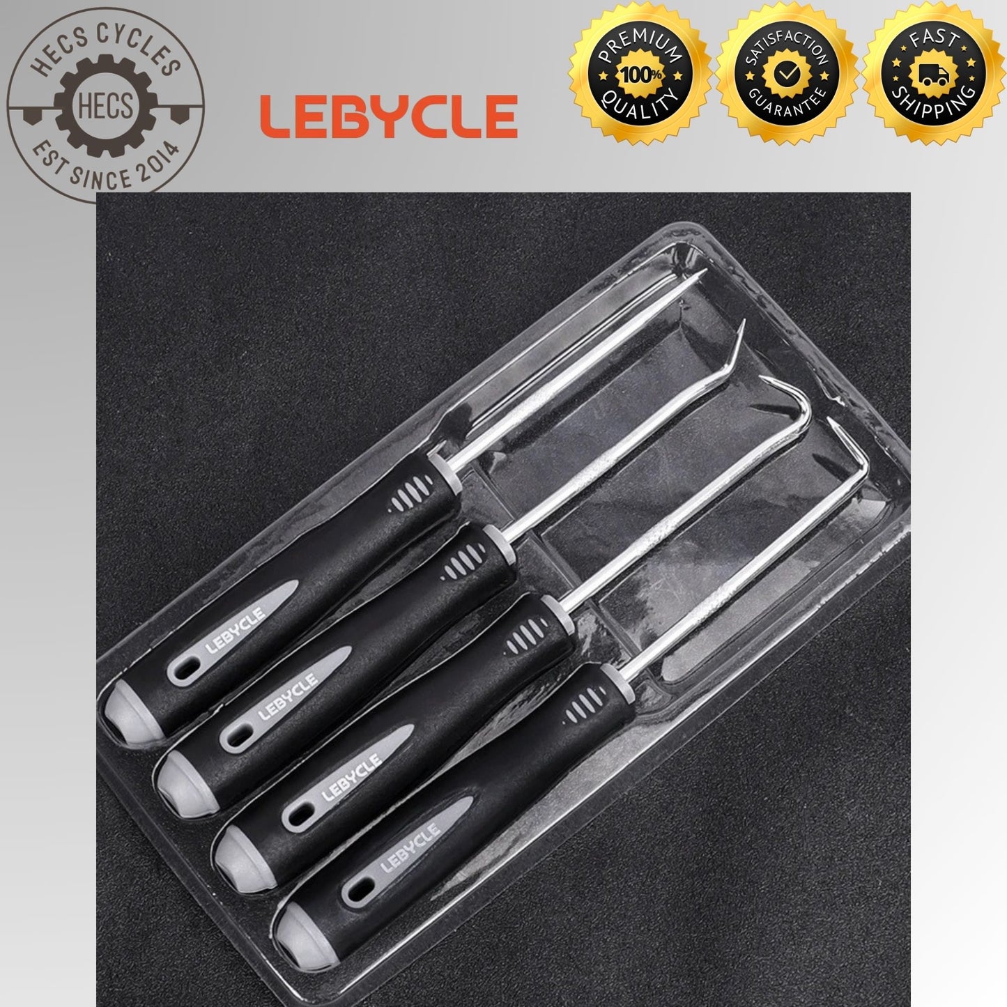 Lebycle O-Ring & Oil Seal Remover – 45/90 Degree Hook Tool for Bicycle Hub Bearings & Suspension Forks
