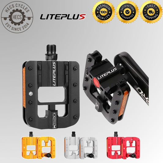 Liteplus Aluminum Alloy Foldable Bike Pedals Quick Folding, Lightweight & Durable Foldable Bicycle Pedals