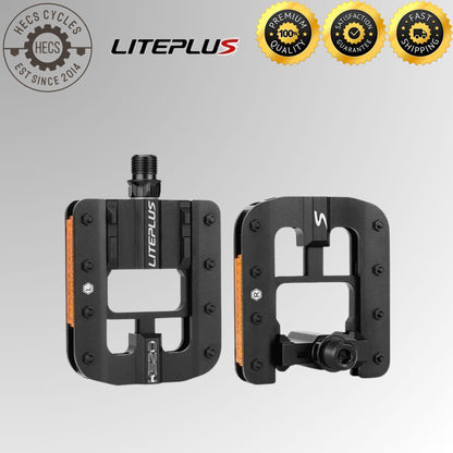 Liteplus Aluminum Alloy Foldable Bike Pedals Quick Folding, Lightweight & Durable Foldable Bicycle Pedals