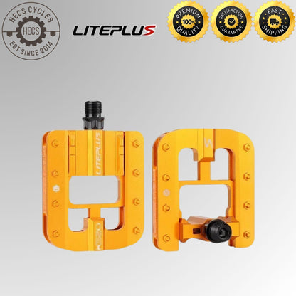 Liteplus Aluminum Alloy Foldable Bike Pedals Quick Folding, Lightweight & Durable Foldable Bicycle Pedals