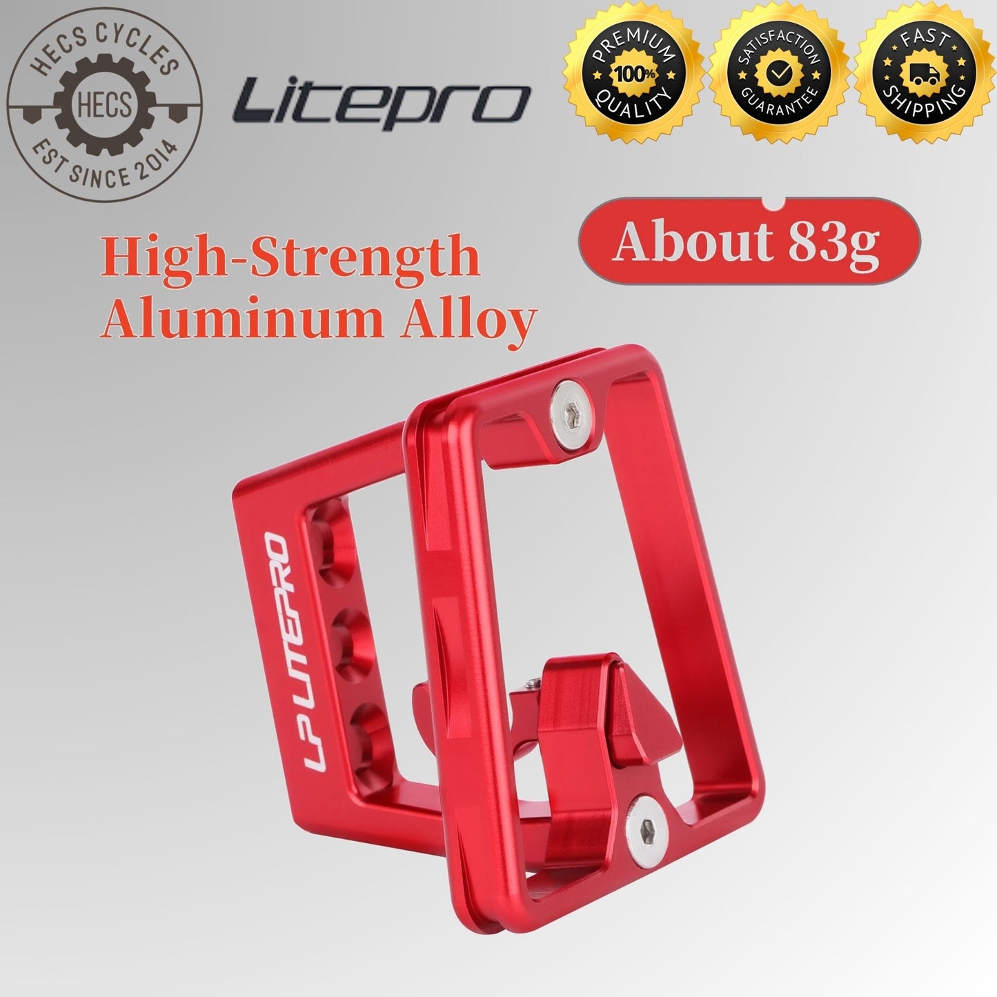 Litepro Aluminum Alloy Front Carrier Bracket 3-Hole Mount Adapter for Brompton Dahon Fnhon Folding Foldable Bikes