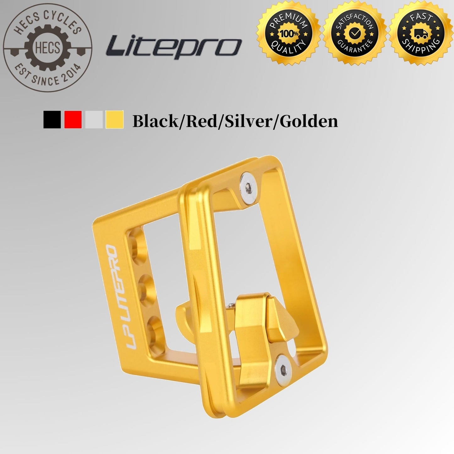 Litepro Aluminum Alloy Front Carrier Bracket 3-Hole Mount Adapter for Brompton Dahon Fnhon Folding Foldable Bikes