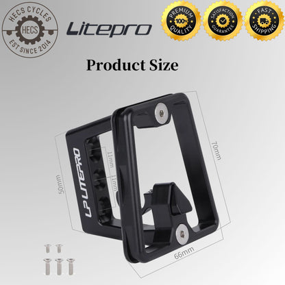 Litepro Aluminum Alloy Front Carrier Bracket 3-Hole Mount Adapter for Brompton Dahon Fnhon Folding Foldable Bikes