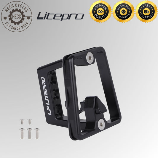 Litepro Aluminum Alloy Front Carrier Bracket 3-Hole Mount Adapter for Brompton Dahon Fnhon Folding Foldable Bikes